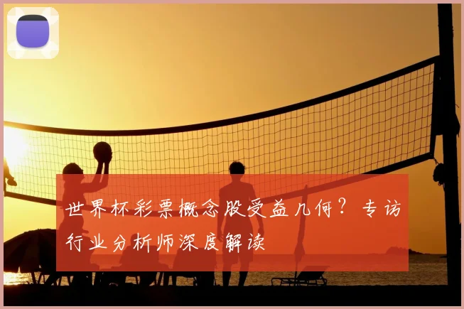世界杯彩票概念股受益几何？专访行业分析师深度解读